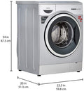 IFB 8 Kg Fully-Automatic Front Loading Washing Machine (Senator Smart Touch SX 1400 RPM, Silver, Inbuilt Heater) - Mahajan Electronics Online
