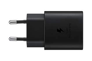 Samsung Original 25W C TO C Super Fast Charging Travel Adapter for Cellular Phones, Black