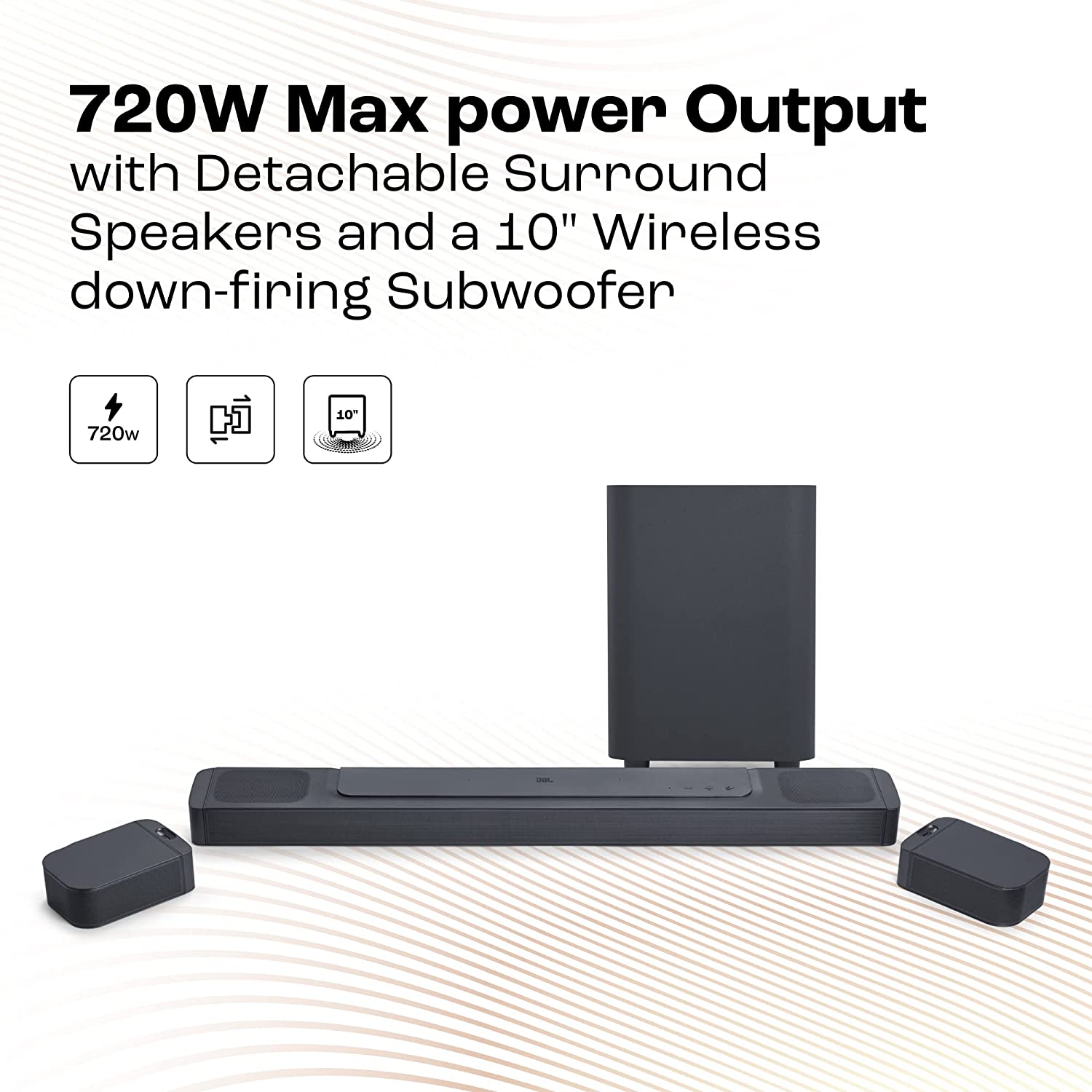 JBL Bar 800 Pro, 7.1 (5.1.2) Channel Truly Wireless Soundbar with True Dolby Atmos - Mahajan Electronics Online