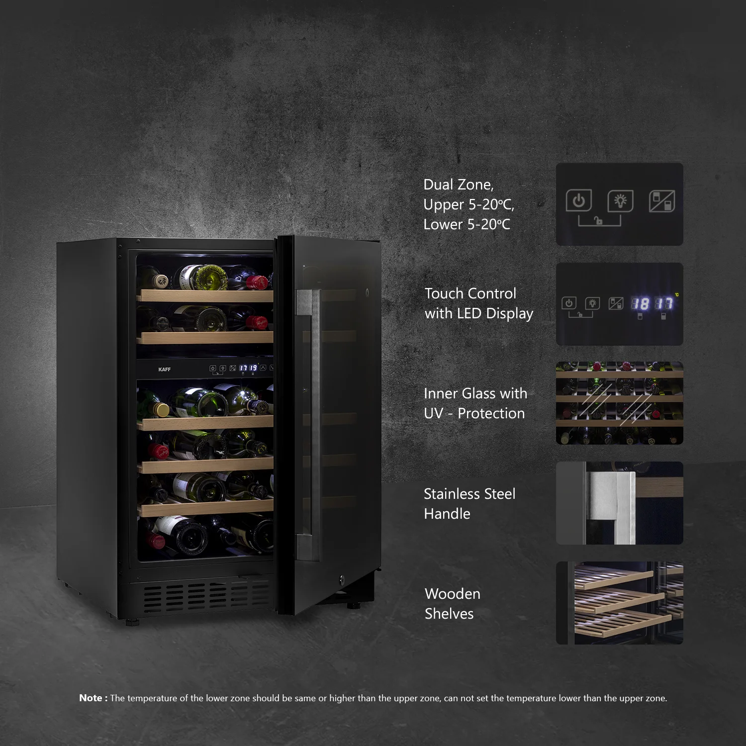 Kaff Wine Cooler WC135 DZ (Built-in) - Mahajan Electronics Online