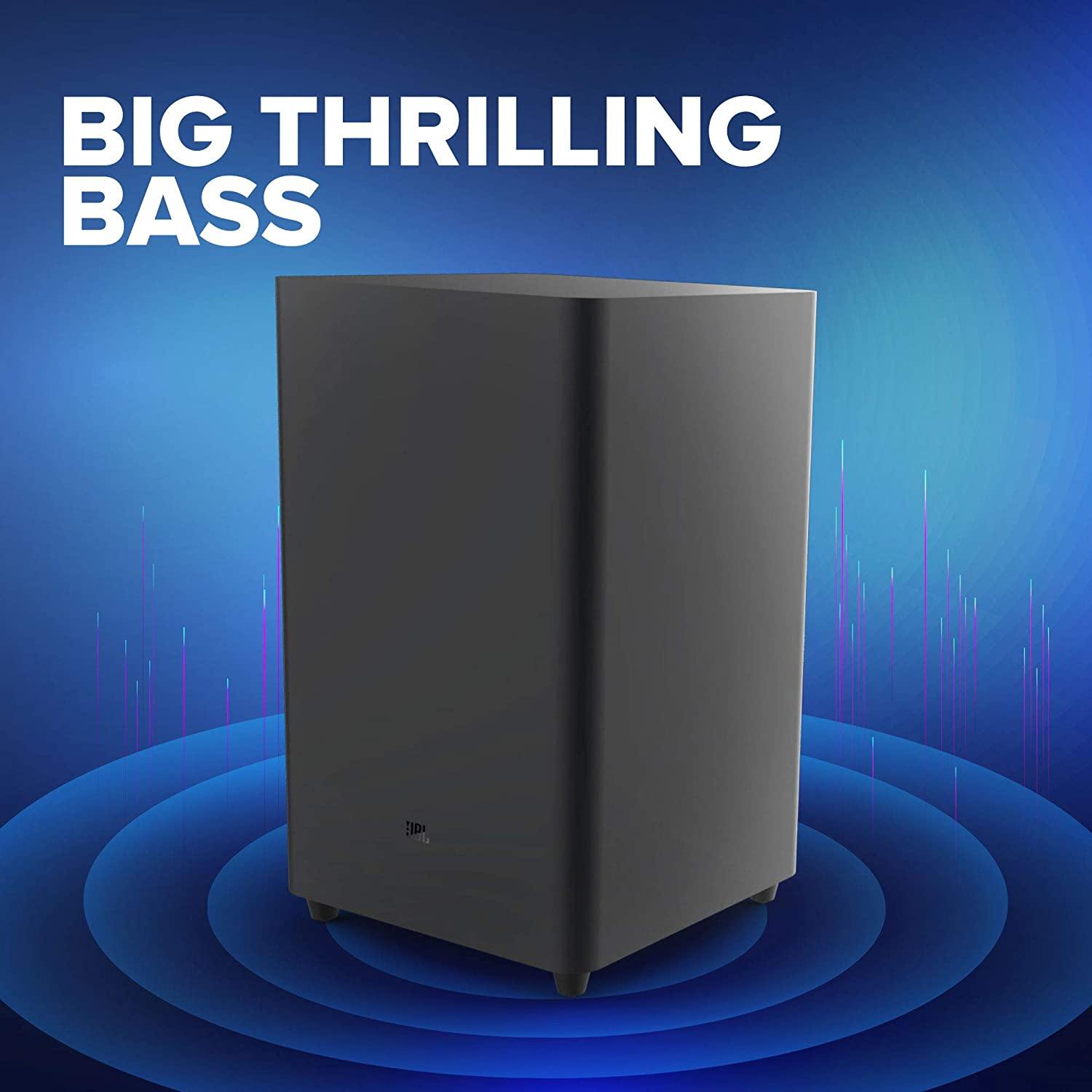 JBL Bar 2.1 Deep Bass Soundbar with Wireless Subwoofer, Dolby Digital & Surround Modes (300 Watts, Black) - Mahajan Electronics Online