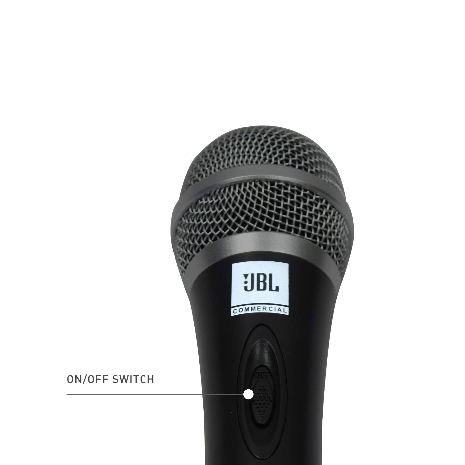 JBL Commercial CSHM10 HAndheld Dynamic XLR Unidirectional Microphone With On/Off Switch (Cable Not Included) Black, Medium - Mahajan Electronics Online