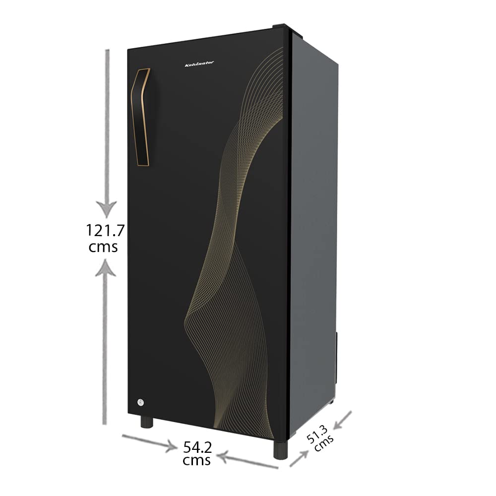 Kelvinator 190 L Direct Cool Single Door 2 Star Refrigerator Black, KRD-A210BKG - Mahajan Electronics Online