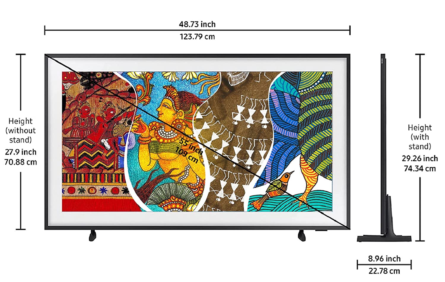 Samsung 55 inches QA55LS03BAKLXL The Frame Series 4K Ultra HD Smart QLED TV - Mahajan Electronics Online