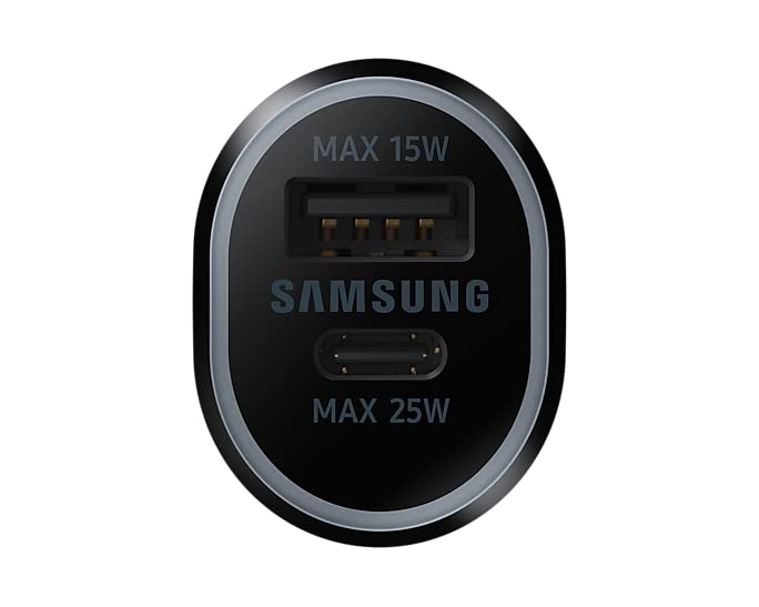 Samsung Original Car Charger Duo 40W(25W+15W, Black)