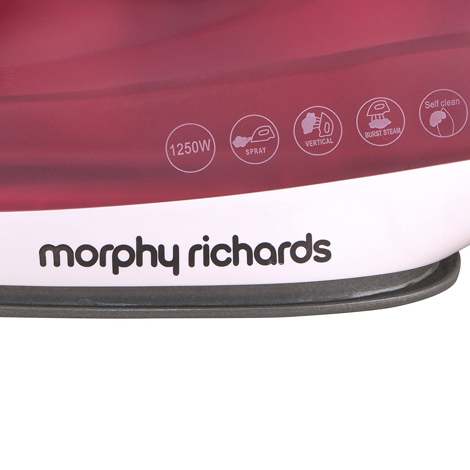 Morphy Richards Glide 1250-Watt Steam Iron (White/Red) - Mahajan Electronics Online