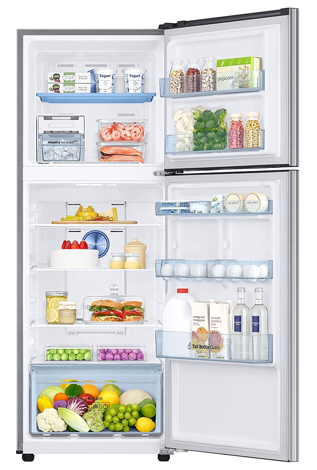 Samsung RT34C4522S8/HL 301L 2 Star Inverter Frost-Free Convertible 5 In 1 Double Door Refrigerator (Elegant Inox 2023 Model) - Mahajan Electronics Online