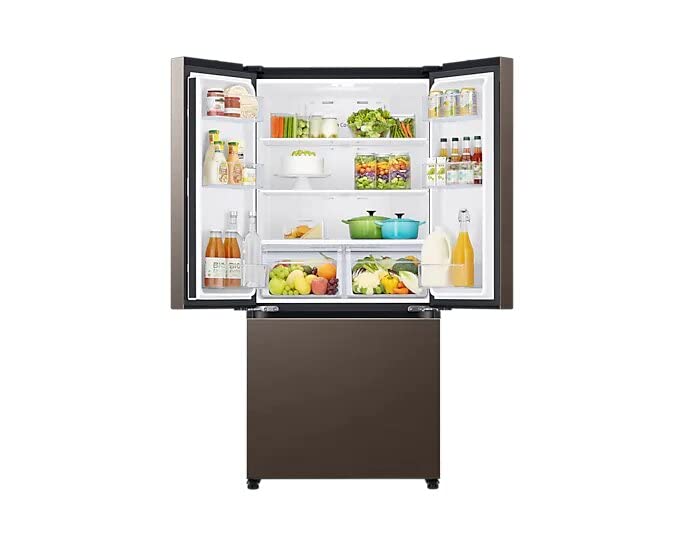 Samsung 580 Liters Wi-Fi & Twin Cooling Plus French Door Refrigerator (RF57B5132DX/TL, Brown) - Mahajan Electronics Online