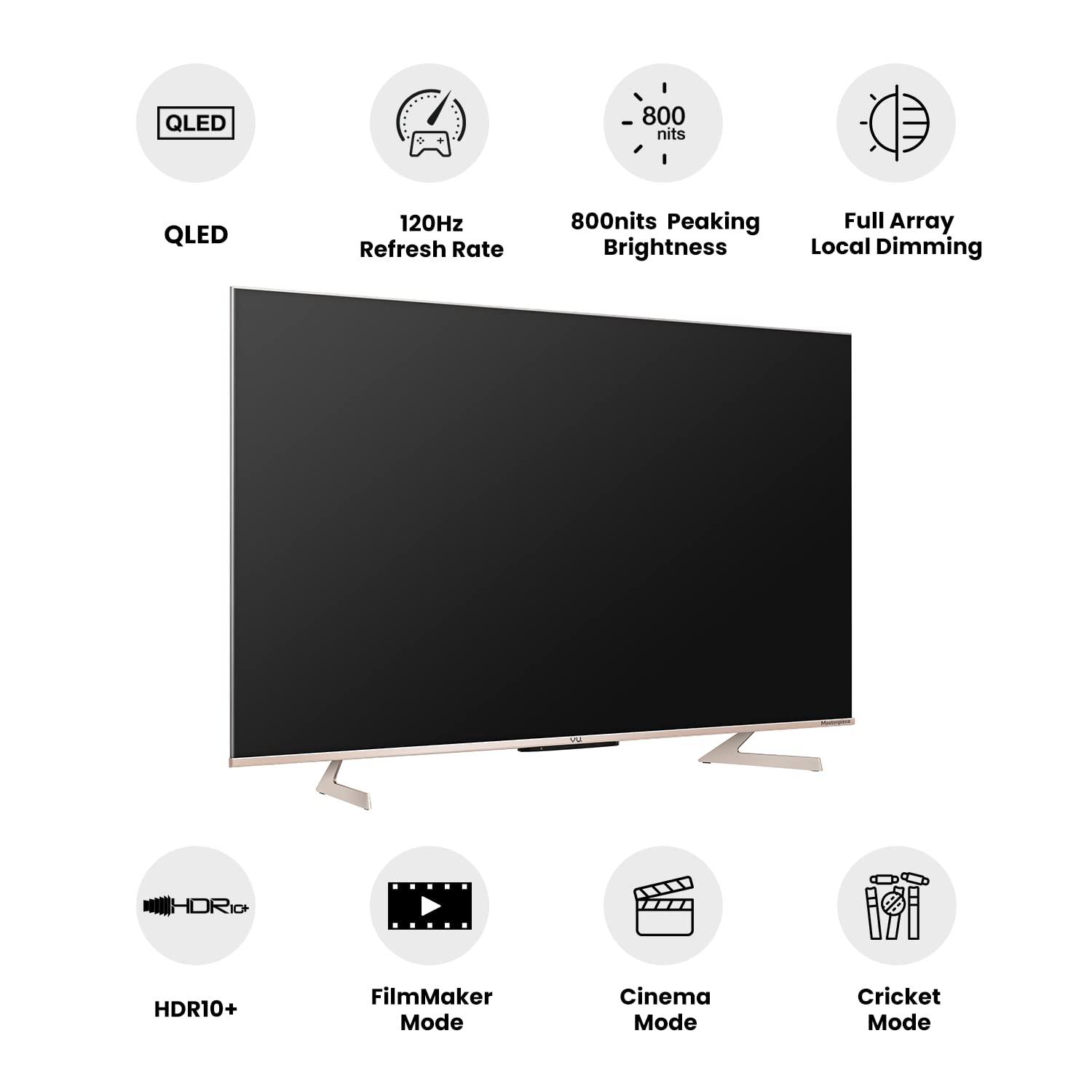 Vu 65 inches The Masterpiece Glo Series 4K Ultra HD Smart Android QLED TV 65QMP With 3 Yrs Warranty - Mahajan Electronics Online