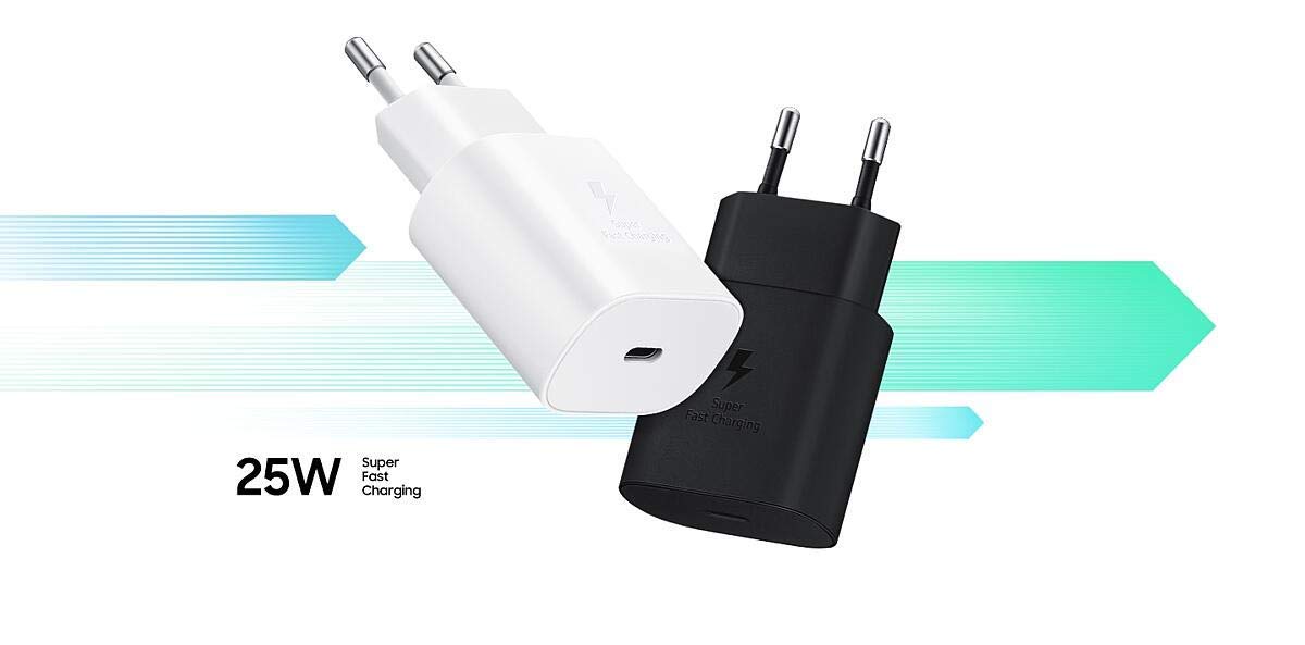 Samsung Original 25W  C TO C Super Fast Charging Travel Adapter for Cellular Phones, Black