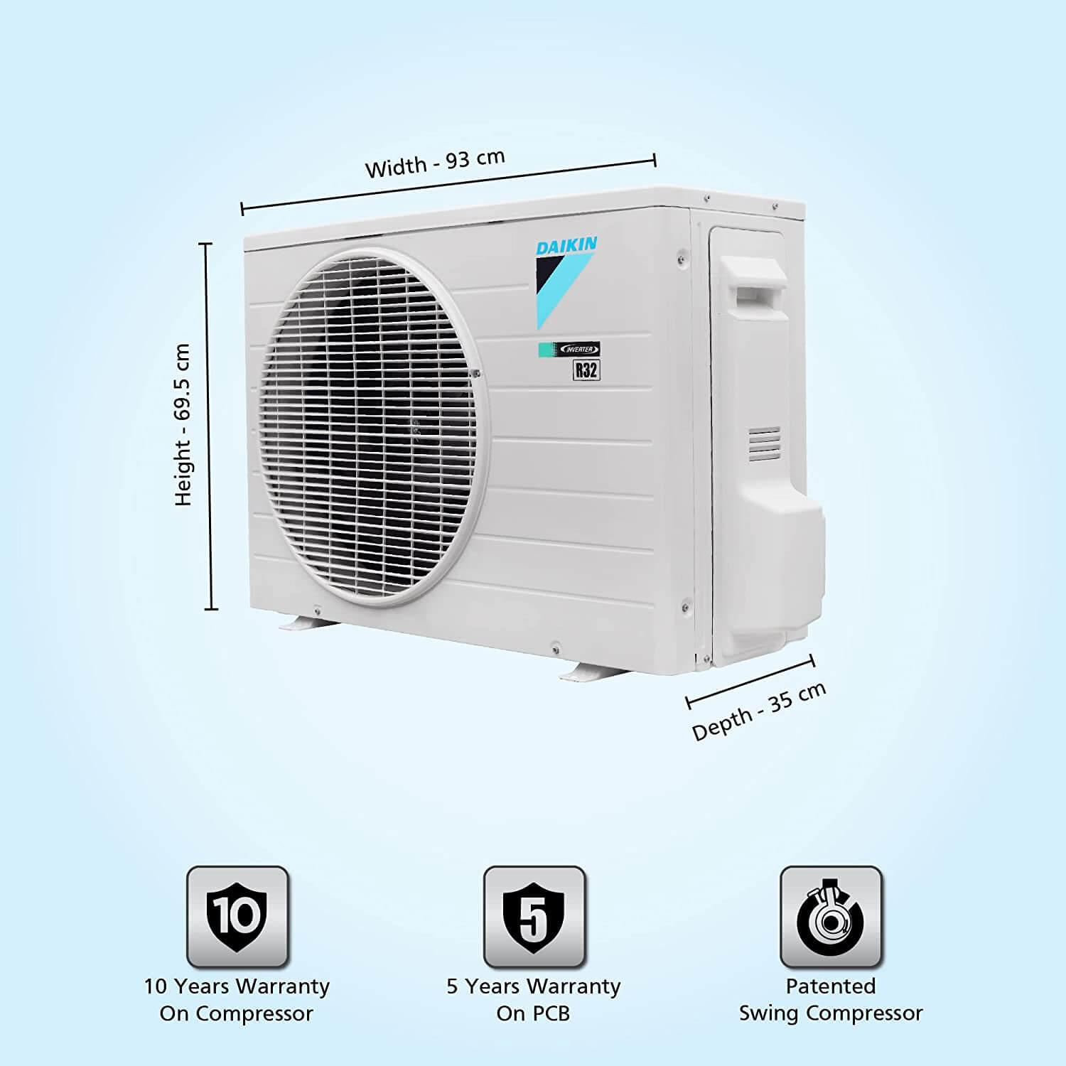 Daikin FTKF50UV16 1.5 Ton 5 Star Split Inverter AC - Mahajan Electronics Online