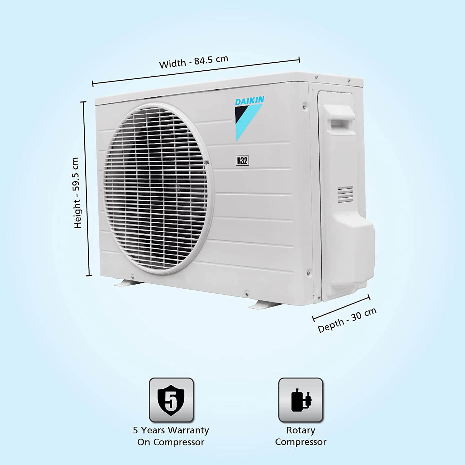 Buy Daikin FTQ60UV16U5 1.8 Ton 2 Star Split AC White Best Price