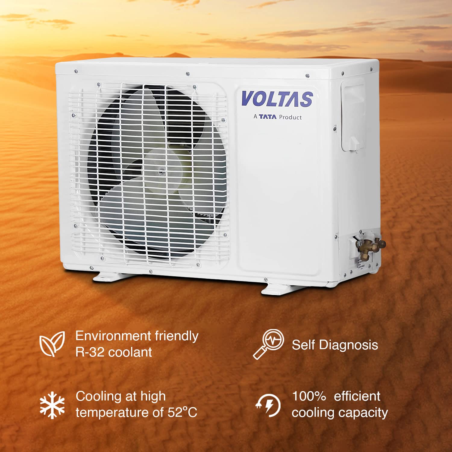 Voltas 1.5 Ton 3 Star Fixed Split AC Copper, 183 Vectra Elegant , White - Mahajan Electronics Online
