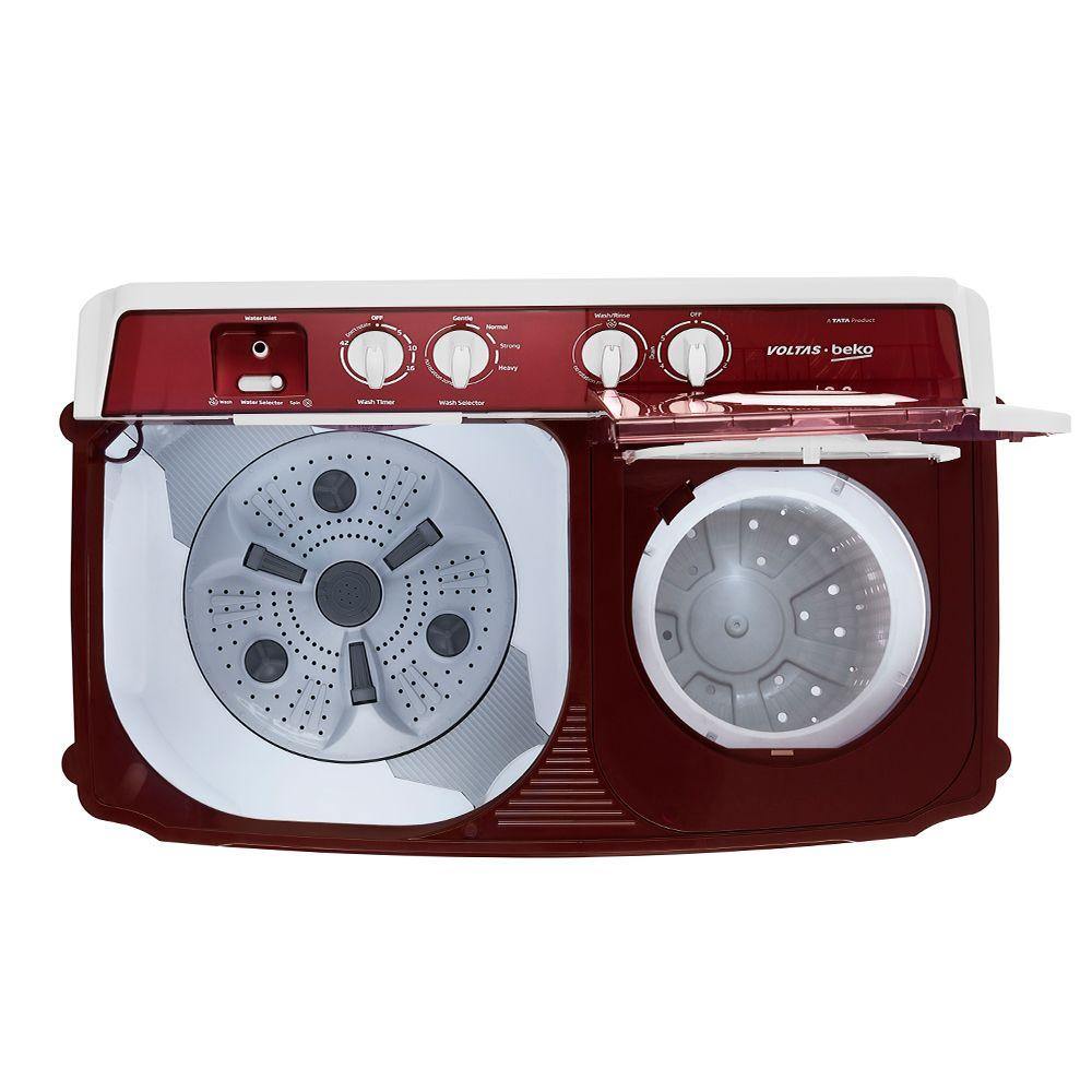 Voltas Beko 9 kg Semi Automatic Washing Machine (Burgundy) WTT90ABRT - Mahajan Electronics Online