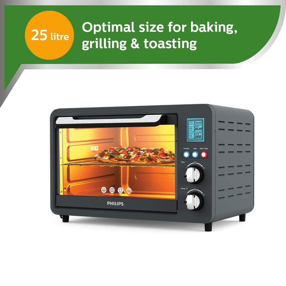 Philips HD6975/00 25-Litre Digital Oven Toaster Grill (Grey) - Mahajan Electronics Online