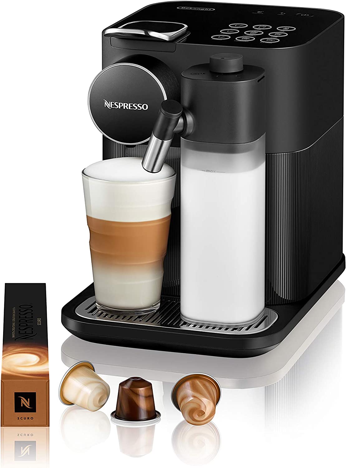 Nespresso Gran Lattissima Coffee and Espresso Machine by  with Milk Frother, Sophisticated Black