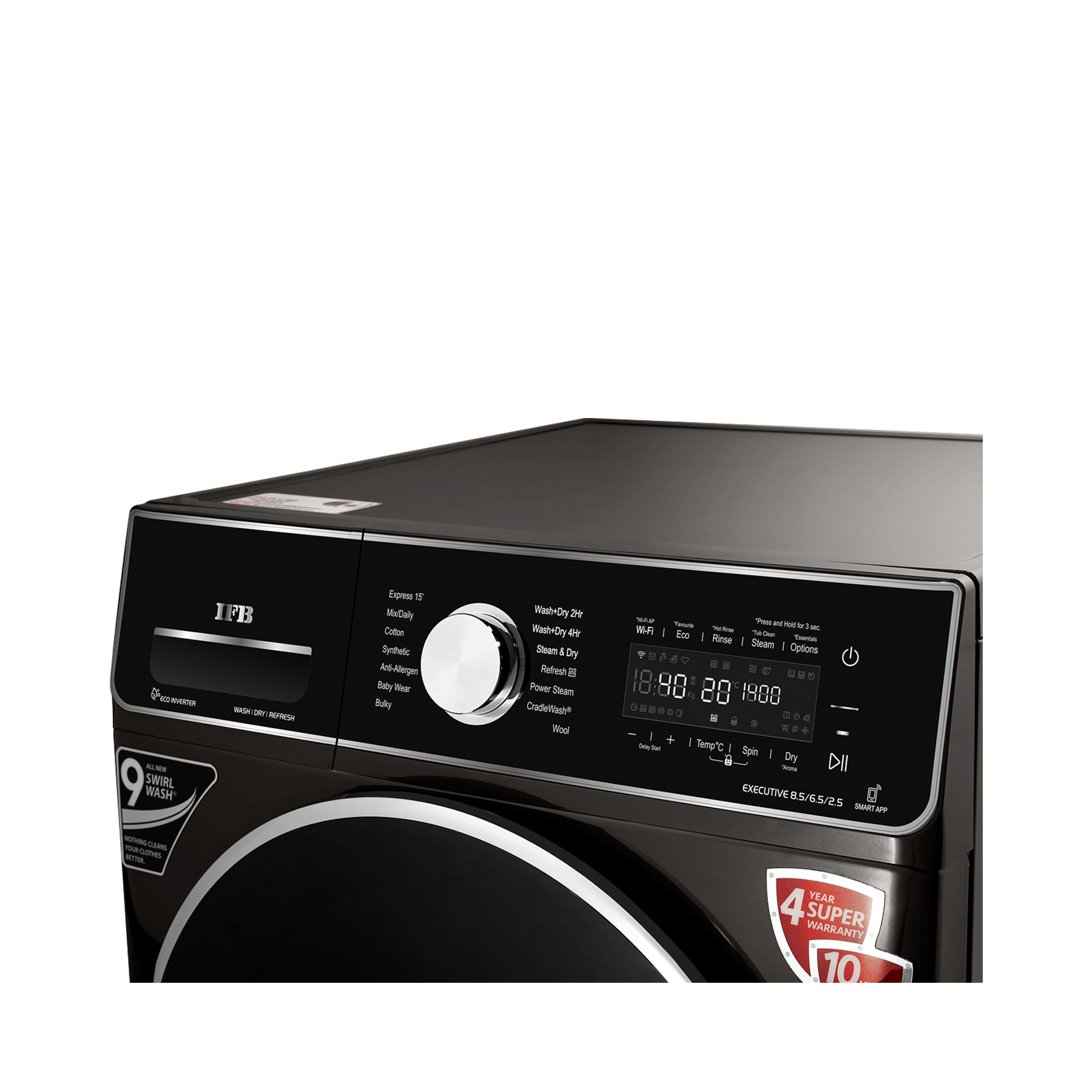 IFB Washer Dryer Executive ZXM 8.5/6.5kg 5 Star Inverter FullyAutomat