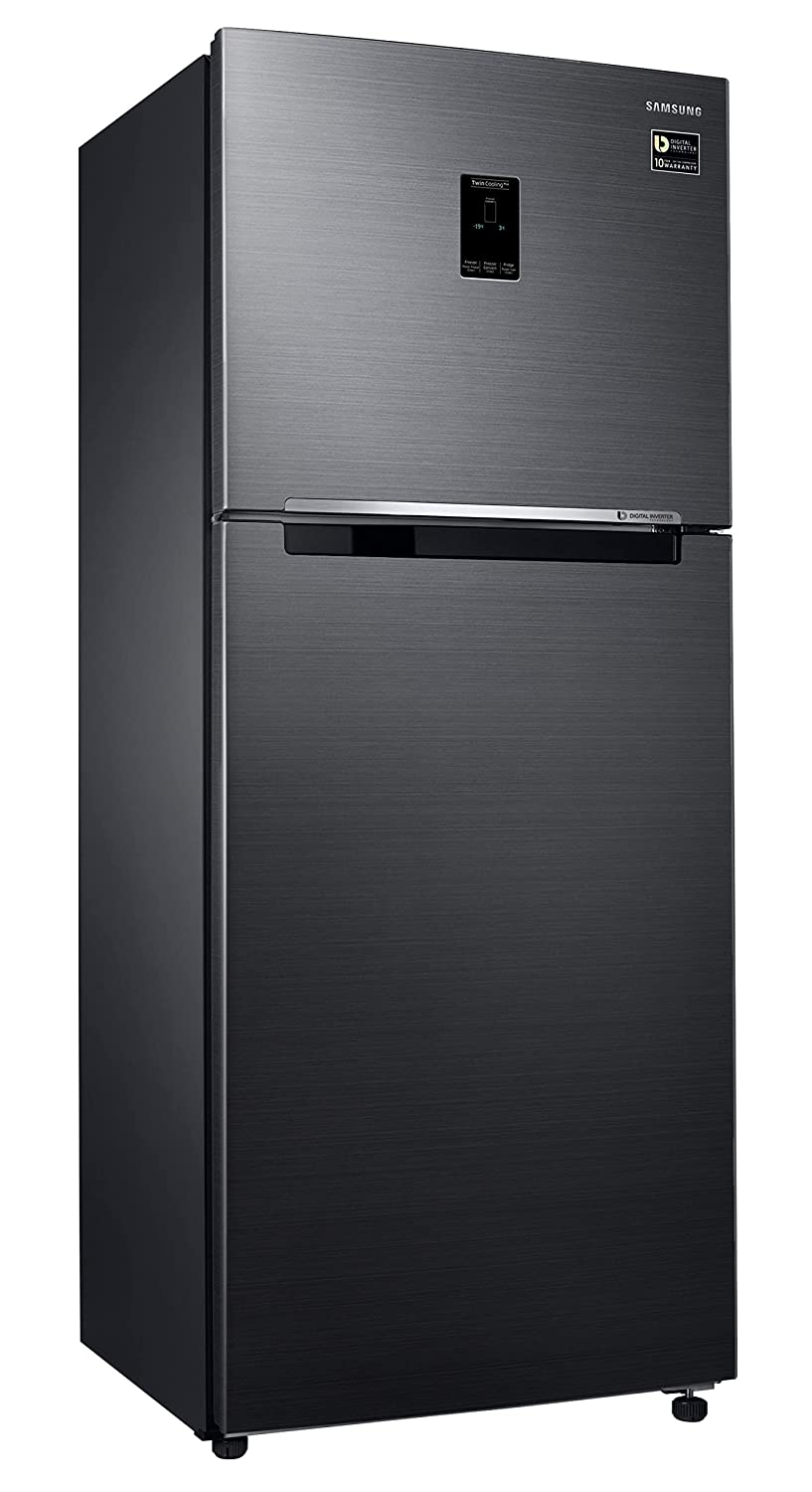 Samsung double door on sale fridge black colour