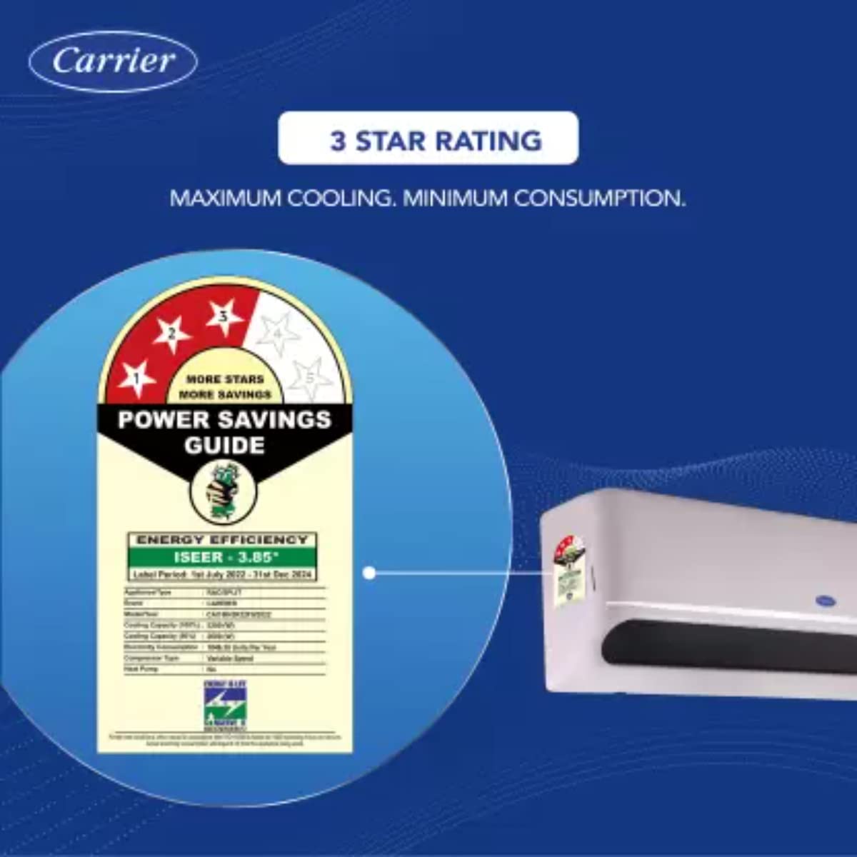 Carrier CAI18IN3R32F0 1.5 Ton 3 Star Split Inverter 18K Indus DXi (Biege Color) - Mahajan Electronics Online