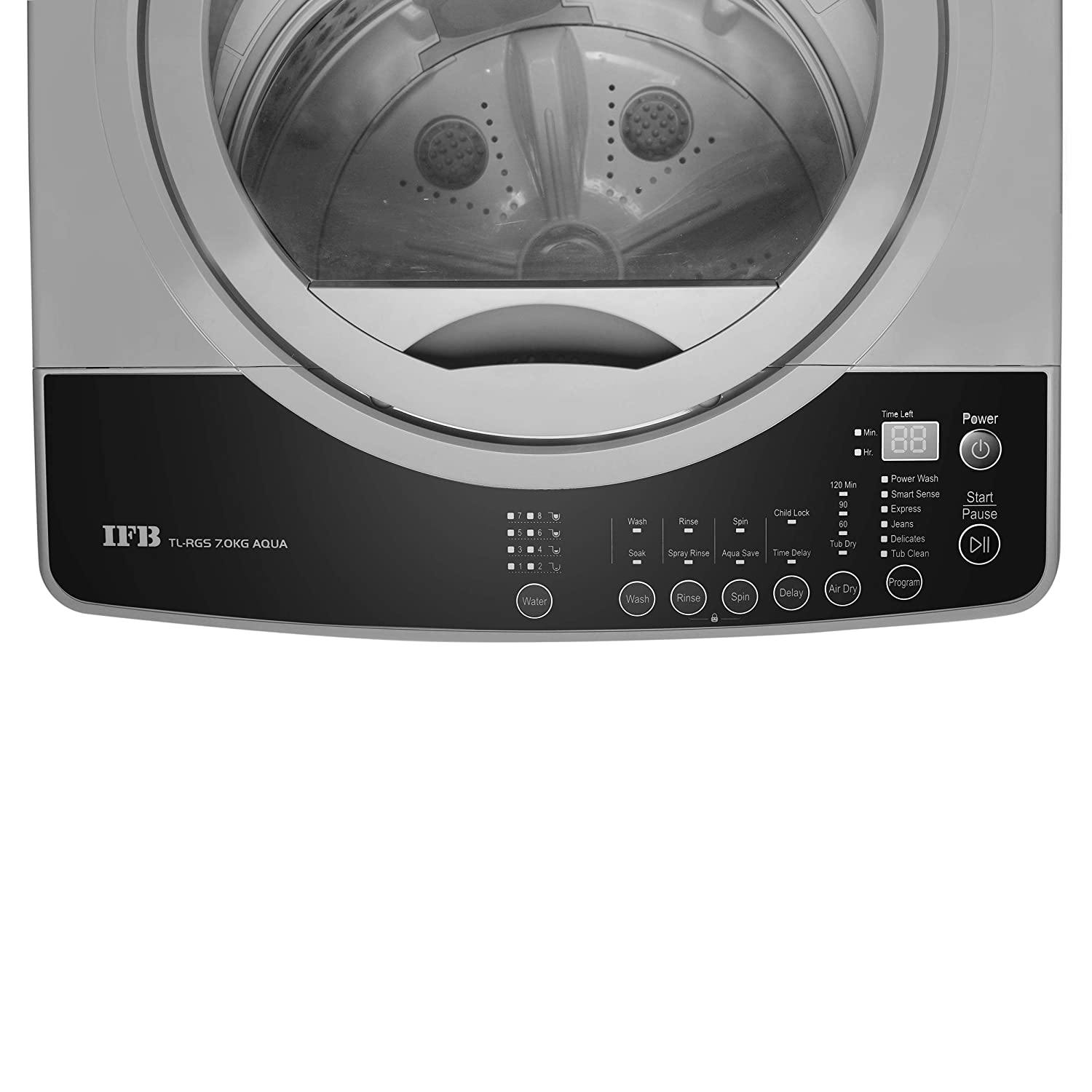 IFB 7 Kg Fully-Automatic Top Loading Washing Machine (TL-RGS 7.0 Kg Aqua, Grey) - Mahajan Electronics Online