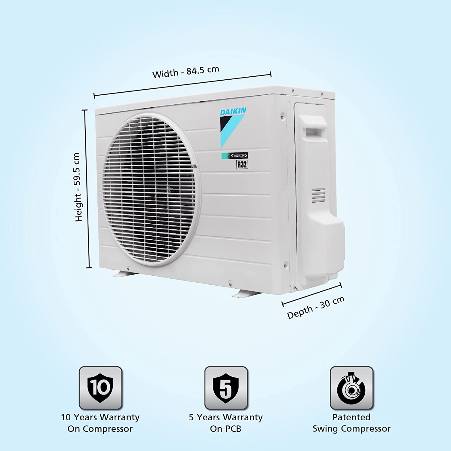 Daikin FTKN50UV16V / RKL50UV16V 1.5 Ton 3 Star Split Inverter AC with PM 2.5 Filter White - Mahajan Electronics Online