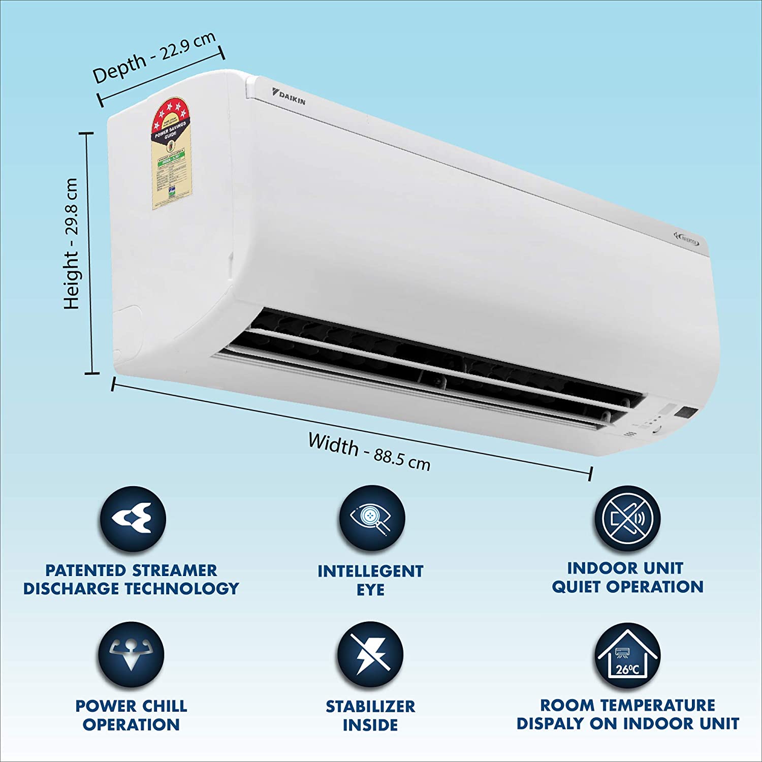 Daikin Split Inverter AC JTKJ60UV16 1.8 Ton 5 Star - Mahajan Electronics Online