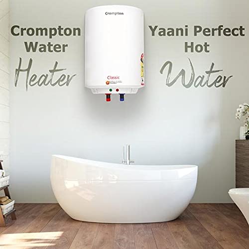 Crompton Geyser Classic 25 L Electric Water Heater (White) - Mahajan Electronics Online