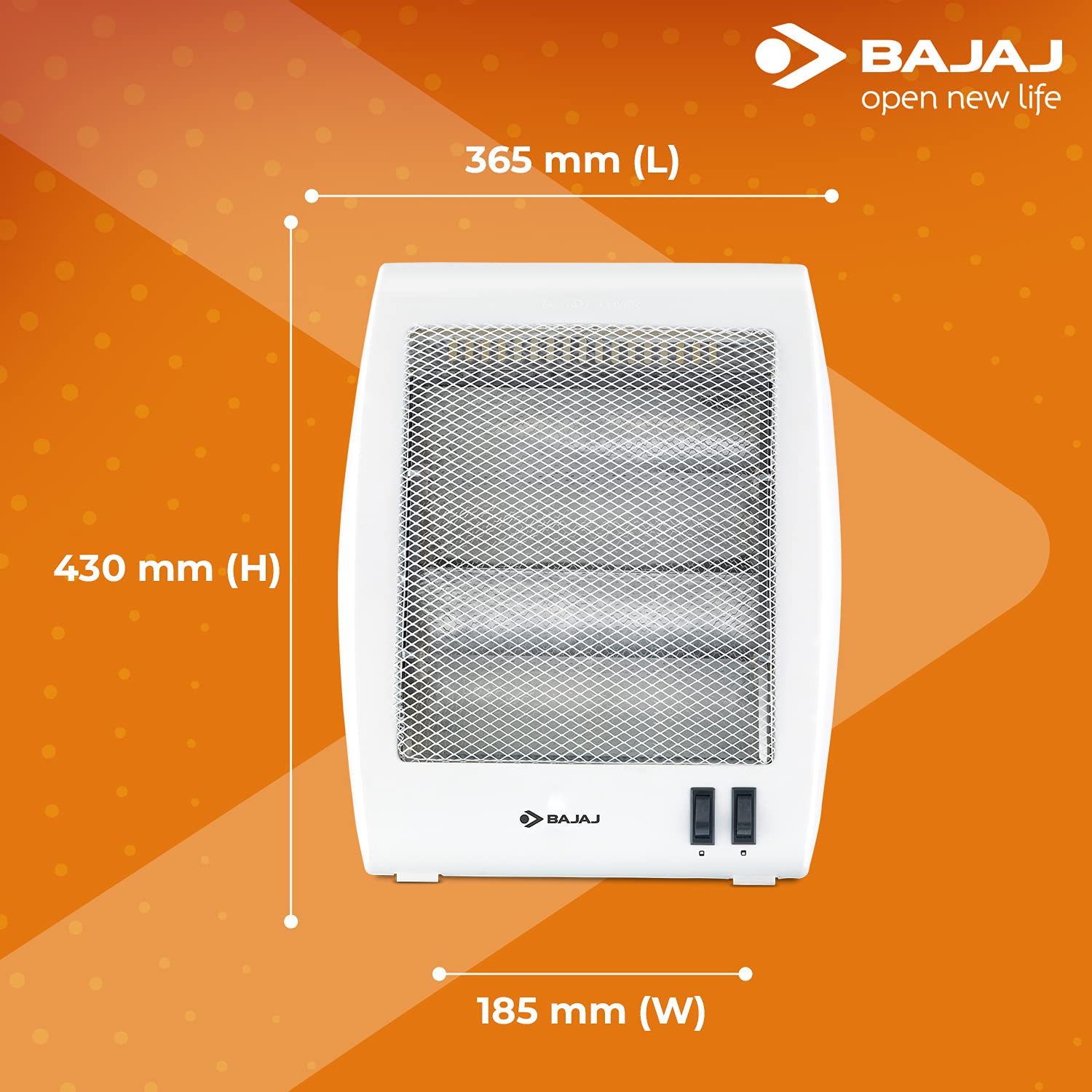 Bajaj RHX-2 800-Watt Room Heater (White) Mahajan Electronics online