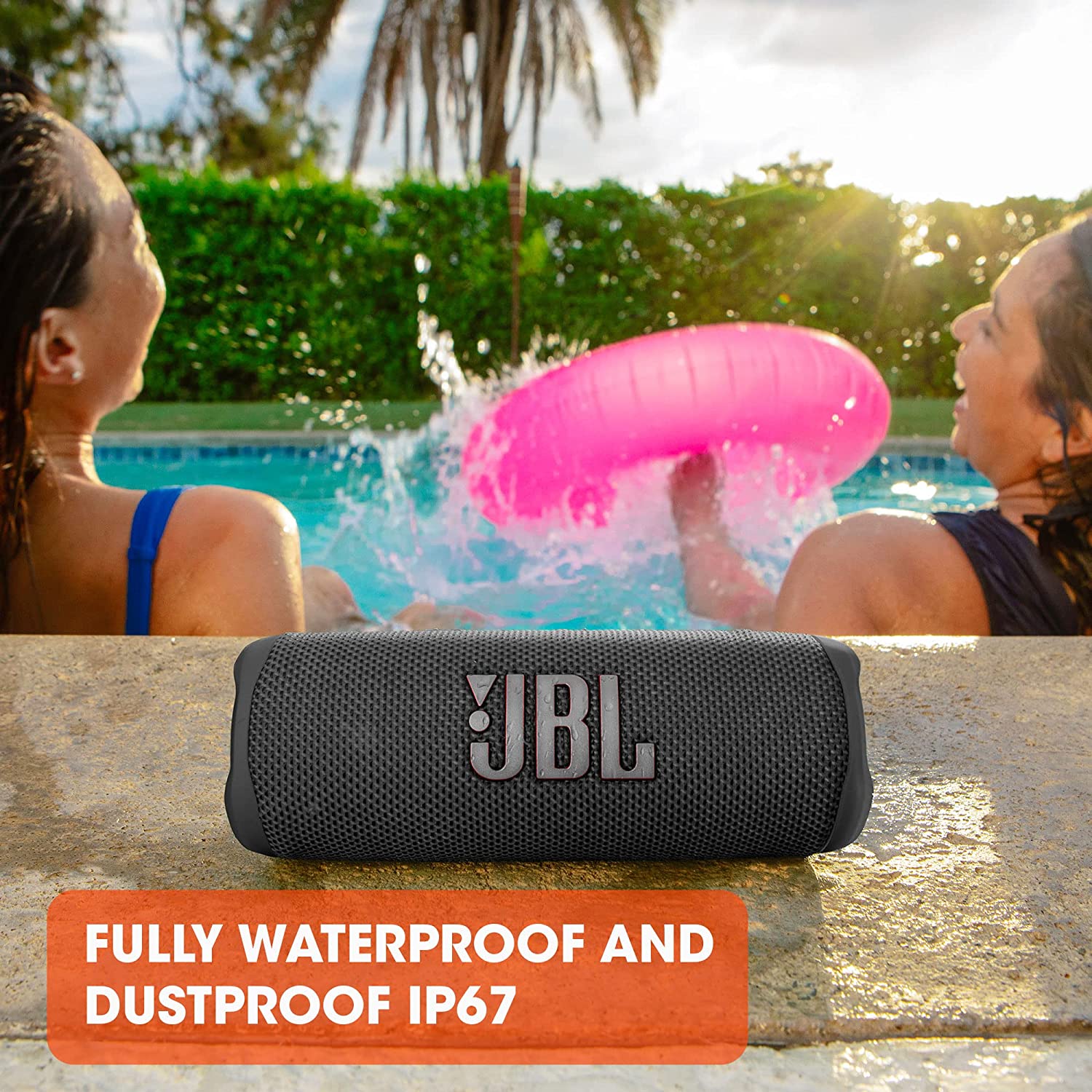 JBL Flip 6 - Portable Bluetooth Speaker, Powerful Sound and deep bass, IPX7 Waterproof, 12 Hours of Playtime (Black) - Mahajan Electronics Online