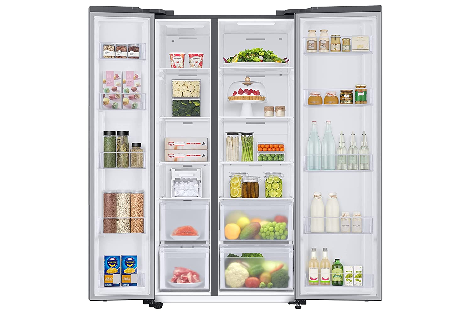 サンプル Samsung RS76CG8103S9HL 653L 3 Star Inverter Side-by-Side Refrigerator