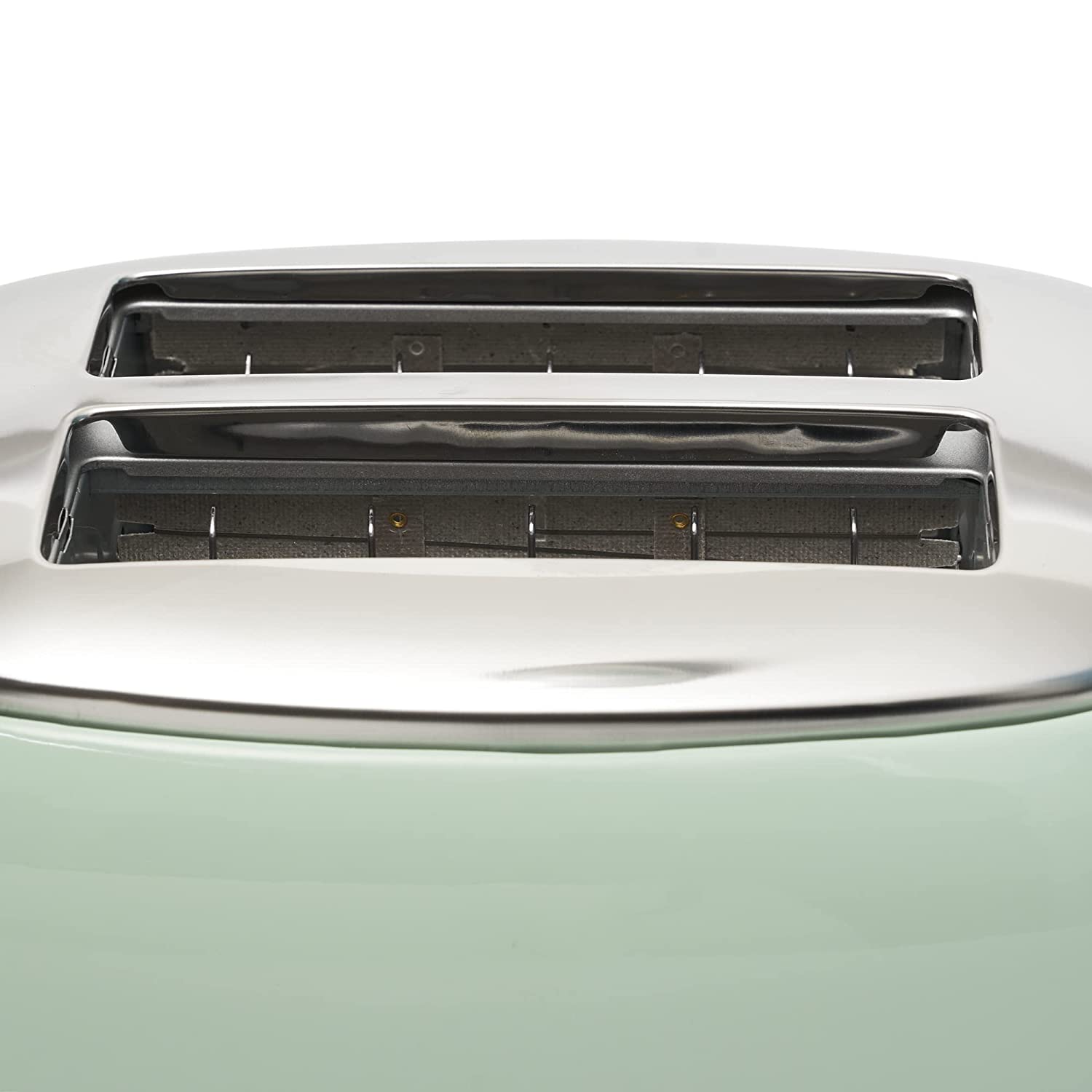 Ariete 155 Vintage 2 Slice Toaster, 810 watt, 6 toasting levels, in stainless steel painted in pastel green colour - Mahajan Electronics Online