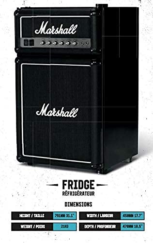 Marshall Refrigerator 92 Litre Black Edition 3.2 Marshall MF32BLKNA - Mahajan Electronics Online