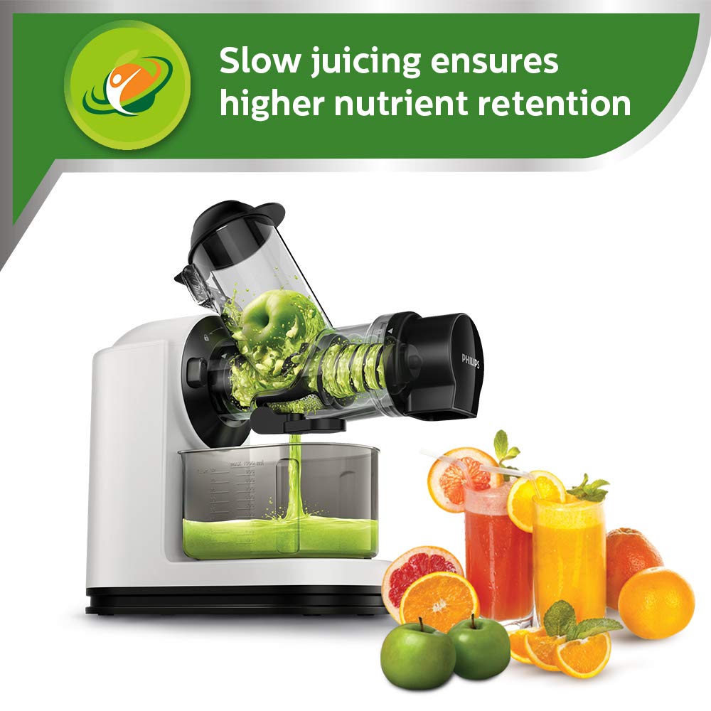 Philips Viva Collection Masticating juicer HR1887/81 XL Tube, 70 mm Quick Clean - Mahajan Electronics Online