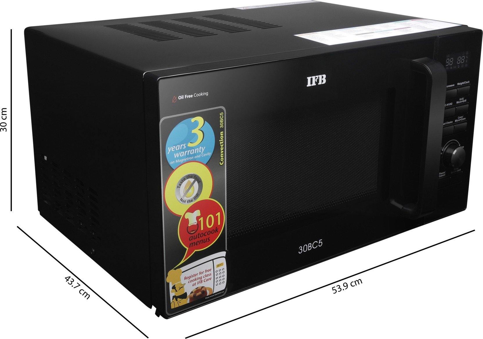 IFB 30 L Convection Microwave Oven (30BC5, Black) - Mahajan Electronics Online