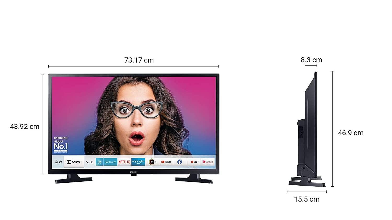Samsung 80 cm (32 inches) HD Ready Smart LED TV UA32T4350AKXXL (Glossy Black) (2020 Model) - Mahajan Electronics Online
