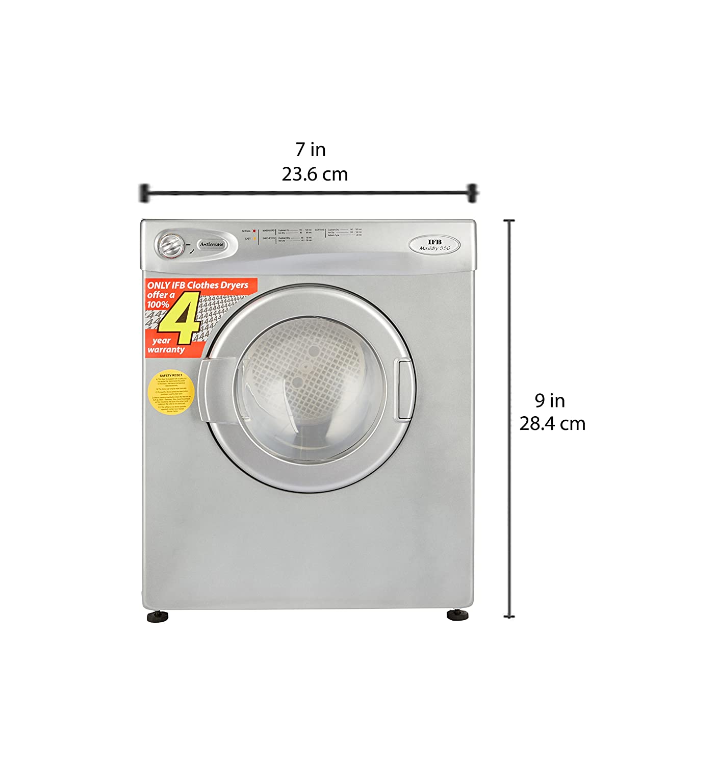 IFB 5.5 kg Dryer (Turbo Dry EX, Silver) - Mahajan Electronics Online