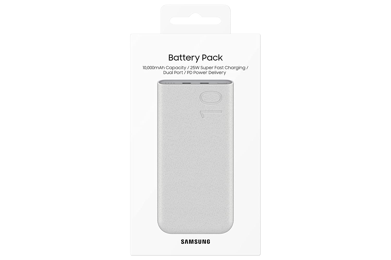 Samsung Galaxy 10000mAh Power Bank, 25W Fast Charging, Dual Output, Quick Charge, Beige - Mahajan Electronics Online