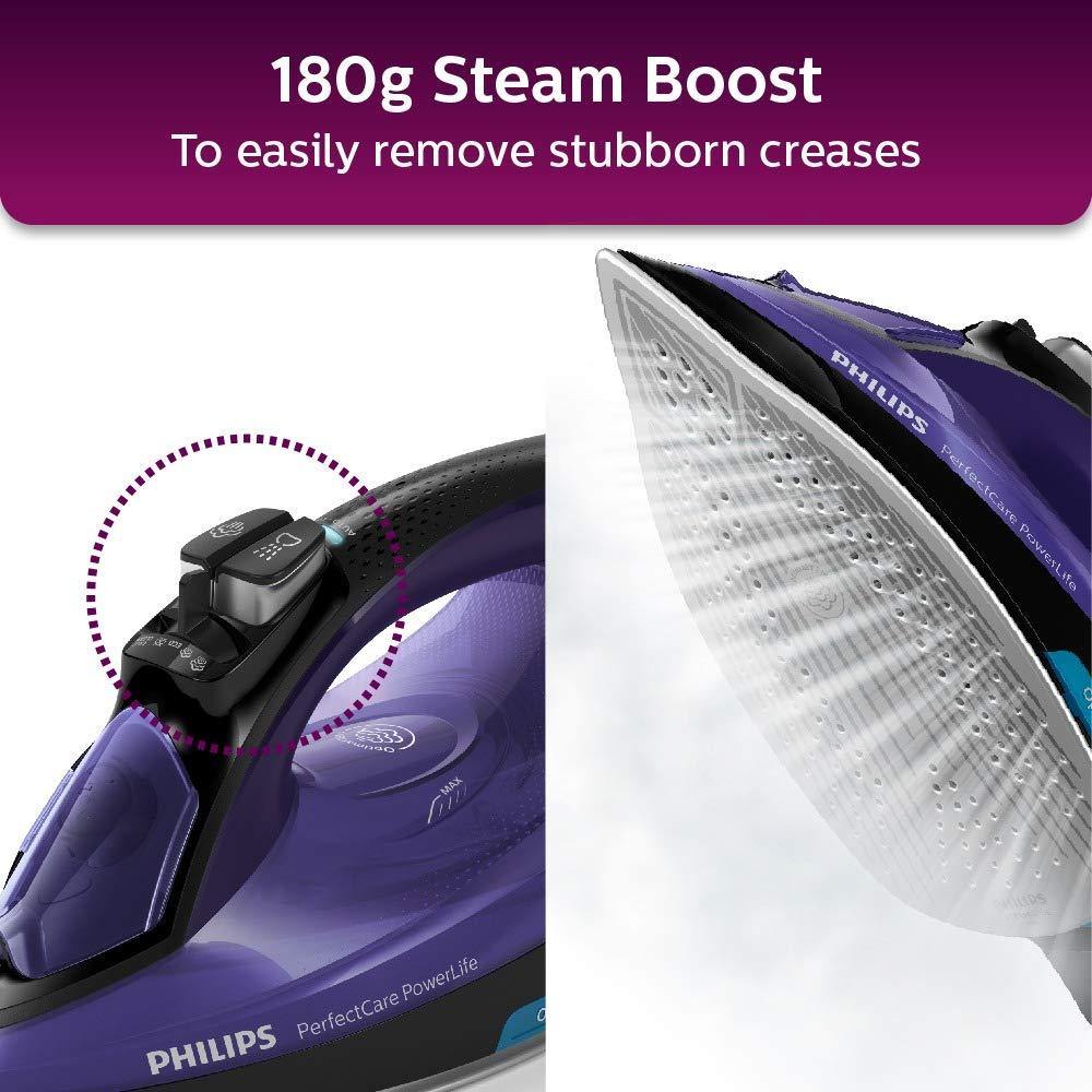 Philips Perfect Care Power Life Steam Iron GC3925/34, 2400W, up to 45 g/min steam Output, OptiTemp Technology, Steam Glide Plus Soleplate, Drip-Stop and... - Mahajan Electronics Online