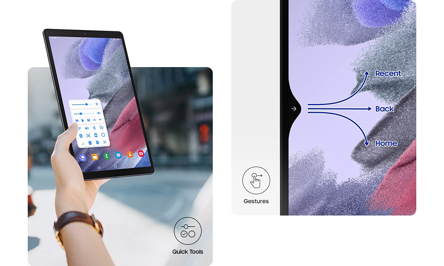 Samsung Galaxy Tab A7 Lite 8.7 inches with Calling, RAM 3 GB, ROM 32 GB Expandable, Wi-Fi+4G Tablets, Gray - Mahajan Electronics Online