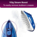 Philips EasySpeed Plus Steam Iron GC2145/20-2200W, Quick Heat Up with up to 30 g/min steam, 110 g steam Boost, Scratch Resistant Ceramic Soleplate, Vertical... - Mahajan Electronics Online