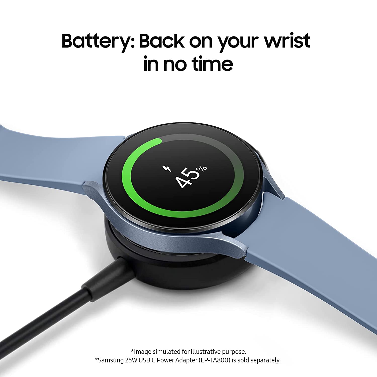 Samsung Galaxy Watch5 LTE 44mm, Sapphire, Compatible with Android only DEMO UNIT