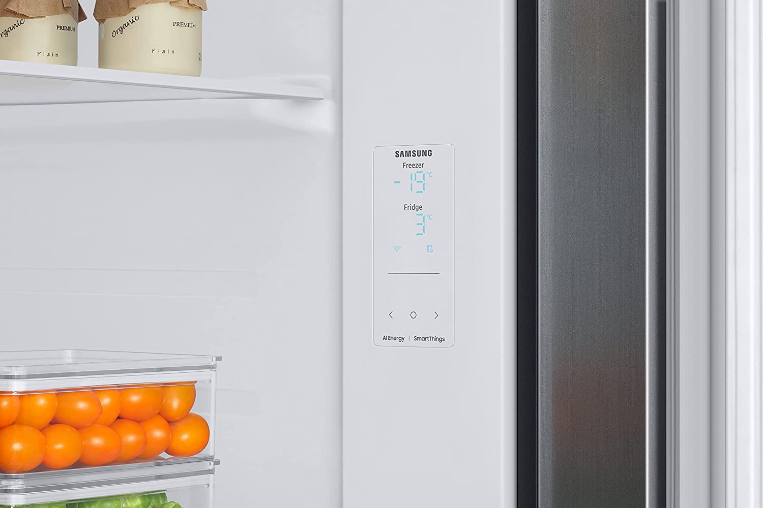 Samsung 653L WI-FI Enabled SmartThings Side By Side Inverter Refrigerator RS76CG8103S9HL, Refined Inox - Mahajan Electronics Online