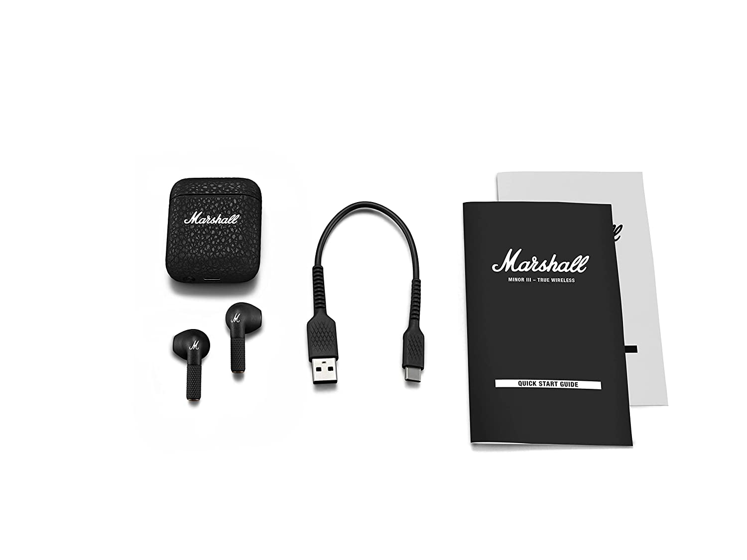 Marshall Minor III Bluetooth Truly Wireless in-Ear Earbuds with Mic (Black) - Mahajan Electronics Online