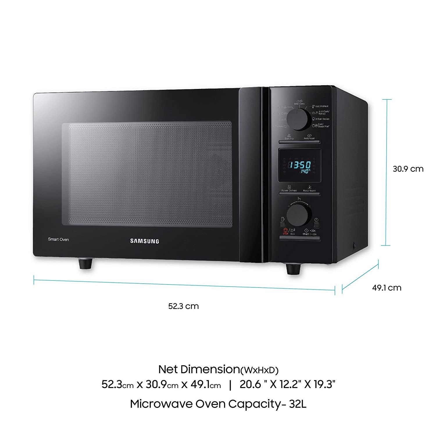 Samsung 32 L Convection Microwave Oven (CE117PC-B2/XTL, Black) - Mahajan Electronics Online