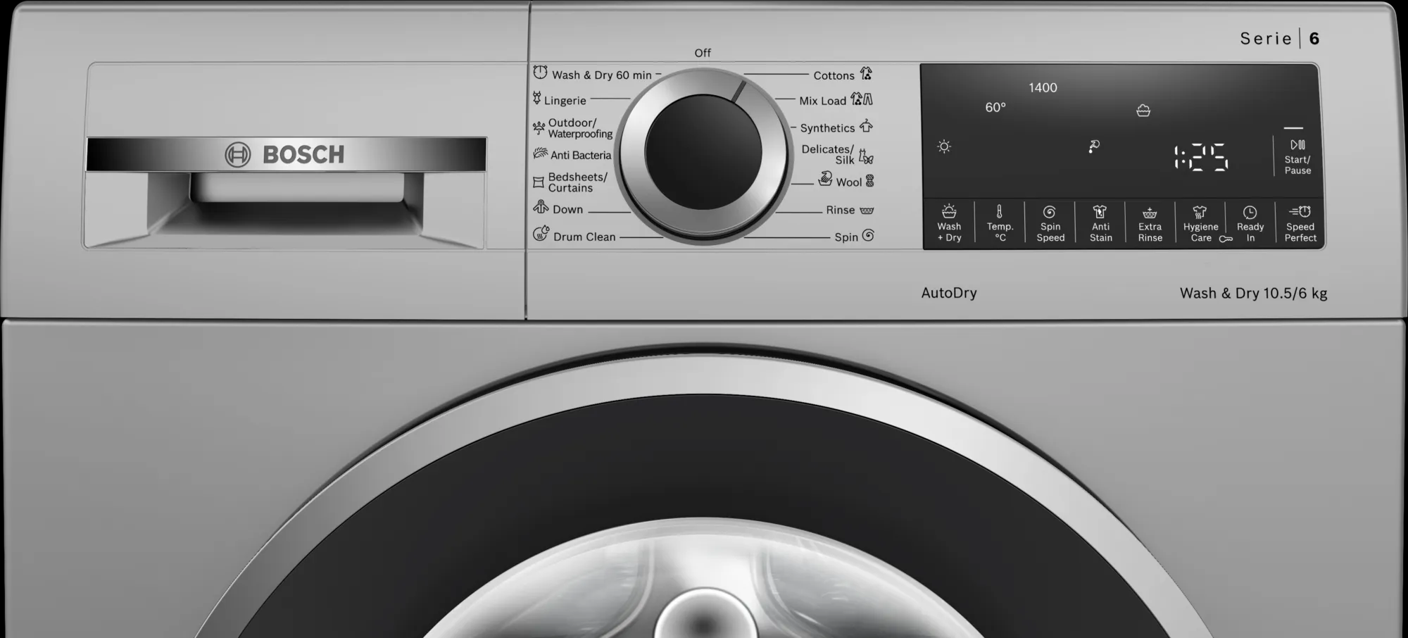 Bosch WNA264U9IN 10.5Kg 6kg Dryer Front Load Series 6 Washer-dryer 1400 rpm - Mahajan Electronics Online