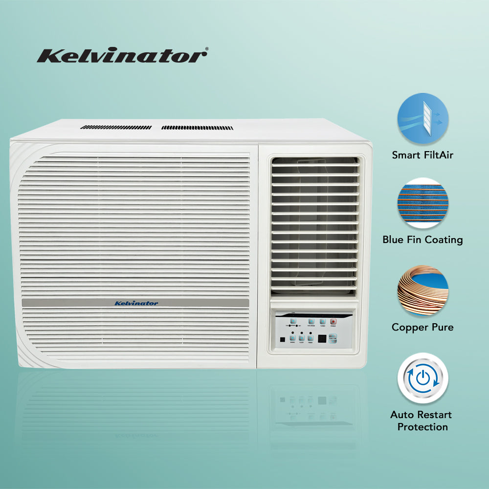 Kelvinator 1.5 Ton 2 Star KAW-F18BPSC Window AC with Blue Fin Coating - Mahajan Electronics Online