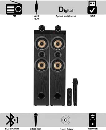 F&D T-70X 160 W Bluetooth Tower Speaker (Black, 2.0 Channel)
