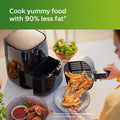 Philips Air Fryer HD9200/60 uses up to 90% less fat, 1400W, 4.1 Ltr, with Rapid Air Technology (Black) - Mahajan Electronics Online