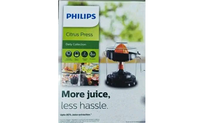 PHILIPS Citrus Press Juicer HR2799/00, Black & Transparent, Large - Mahajan Electronics Online