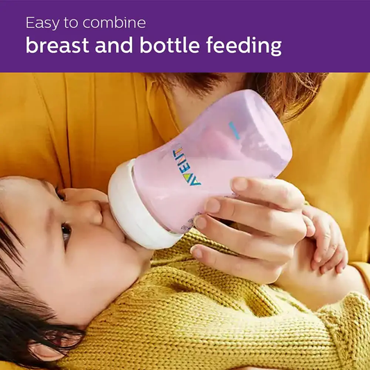 Philips Avent Natural 2. 0 Pink Feeding Bottle 260ml SCF034/10